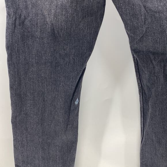 Volcom grey Kinkade regular tapered leg jeans skater 38x34 gray black - Picture 7 of 7